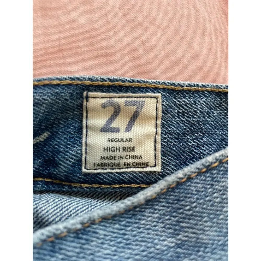 We the Free People Blossom Rigid Crop Skinny Jeans Distressed Size 27